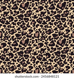 leopard pattern seamless illustration vector background texture for clothing print, fabric