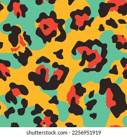 Patrón leopardo, diseño textil sin foco