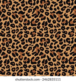 
Leopard pattern seamless texture, leopard skin vector illustration, modern print