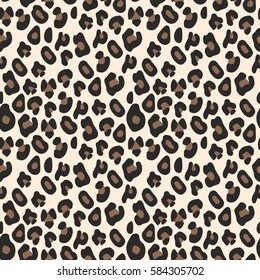 Leopard pattern. Seamless vector background for design