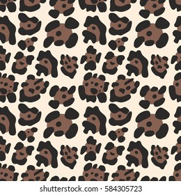 Leopard pattern. Seamless vector background for design