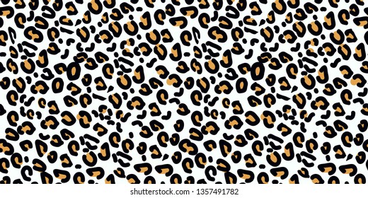 Leopard pattern. Seamless vector print. Realistic animal texture. Abstract repeating pattern - leopard skin imitation can be painted on clothes or fabric. eps 10