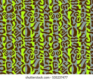 Leopard pattern with stripes, vector, illustration, seamless, print, wallpaper

