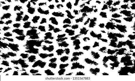 Leopard pattern texture over white background, vector illustration. Animal print for textile design