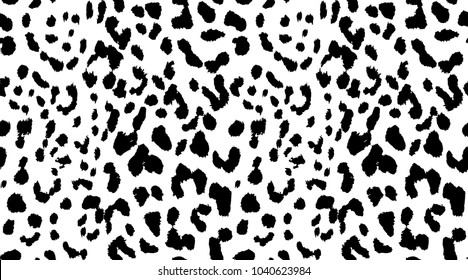 leopard pattern texture repeating seamless monochrome black and white. Fashion and stylish background
