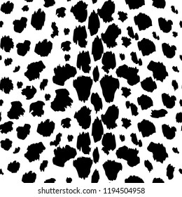 leopard pattern texture repeating seamless monochrome black and white. Fashion and stylish background eps 10