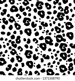 leopard pattern texture repeating seamless monochrome black and white. Fashion and stylish background