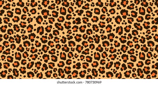 leopard pattern texture repeating seamless orange black