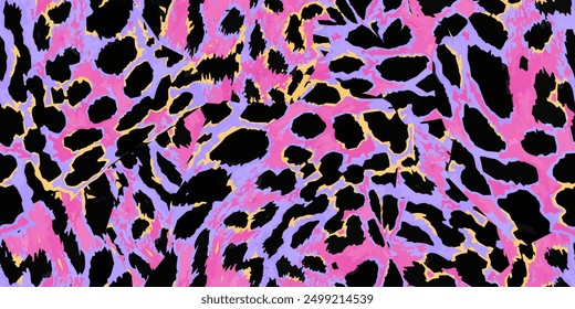 Leopard pattern. Trendy fabric prints. Repeat background. Vector illustration