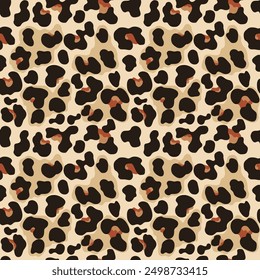 
leopard pattern trendy seamless vector design, wild cat spots, modern print texture