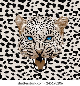 Leopard pattern vector