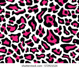 Vector Seamless Leopard Colorful Print Minimal Stock Vector (Royalty ...