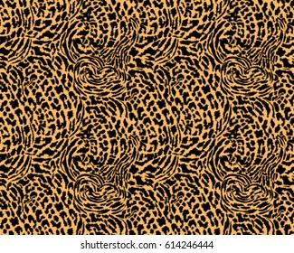 Leopard pattern, vector, illustration, seamless, print, wallpaper, background, texture.