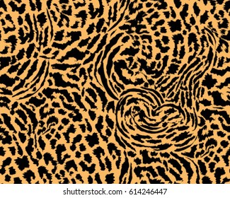 Leopard pattern, vector, illustration, seamless, print, wallpaper, background, texture.