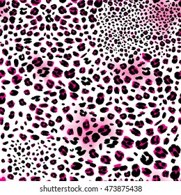 leopard pink and white skin seamless pattern small