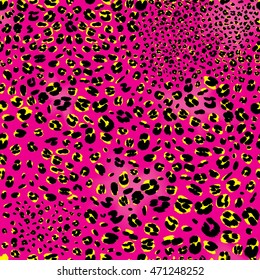 leopard pink yellow skin seamless pattern small