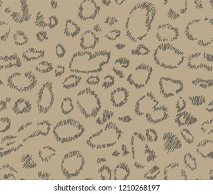 Leopard print. Animal pattern. Animal print graphics. Snow leopard skin. Spots of wild cats.