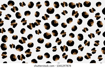 Leopard print. Animal skin pattern. Leopard texture. Panther skin background. Vector.