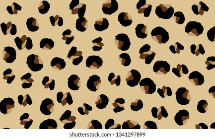 Leopard print. Animal skin pattern. Leopard texture. Panther skin background. Vector.