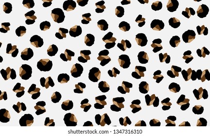Leopard print. Animal skin pattern. Leopard texture. Panther skin background. Vector.