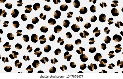 Leopard print. Animal skin pattern. Leopard texture. Panther skin background. Vector.