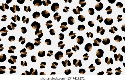 Leopard print. Animal skin pattern. Leopard texture. Panther skin background. Vector.