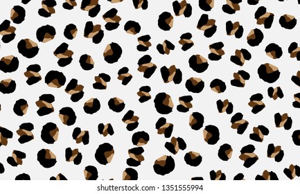 Leopard print. Animal skin pattern. Leopard texture. Panther skin background. Vector.