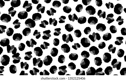 Leopard print. Animal skin pattern. Black leopard pattern. Panther skin background. Vector.