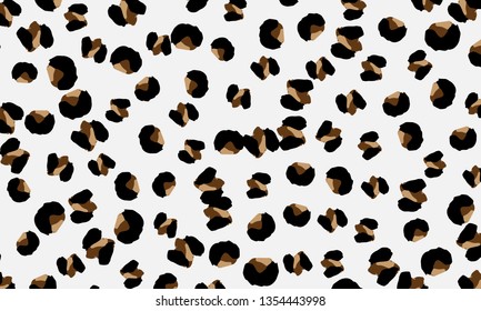 Leopard print. Animal skin pattern. Leopard texture. Panther skin background. Vector.