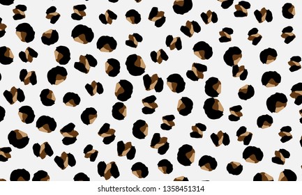 Leopard print. Animal skin pattern. Leopard texture. Panther skin background. Vector.