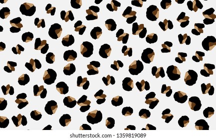 Leopard print. Animal skin pattern. Leopard texture. Panther skin background. Vector.