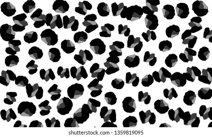 Leopard print. Animal skin pattern. Black leopard pattern. Panther skin background. Vector.