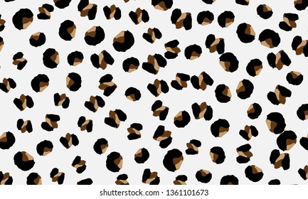Leopard print. Animal skin pattern. Leopard texture. Panther skin background. Vector.