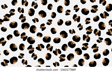 Leopard print. Animal skin pattern. Leopard texture. Panther skin background. Vector.