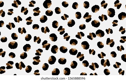 Leopard print. Animal skin pattern. Leopard texture. Panther skin background. Vector.