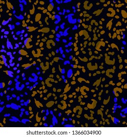 Leopard print animal skin pattern. Bright seamless pattern with leopard texture. Animal pattern.