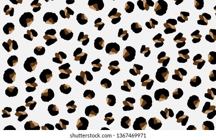 Leopard print. Animal skin pattern. Leopard texture. Panther skin background. Vector.