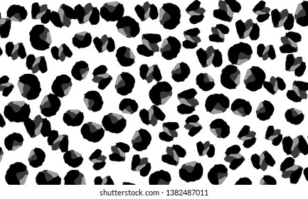 Leopard print. Animal skin pattern. Black leopard pattern. Panther skin background. Vector.