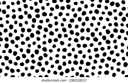 Leopard print. Animal skin pattern. Black leopard pattern. Panther skin background. Vector.