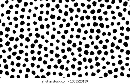 Leopard print. Animal skin pattern. Black leopard pattern. Panther skin background. Vector.