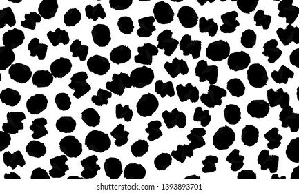 Leopard print. Animal skin pattern. Black leopard pattern. Panther skin background. Vector.