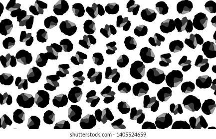Leopard print. Animal skin pattern. Black leopard pattern. Panther skin background. Vector.