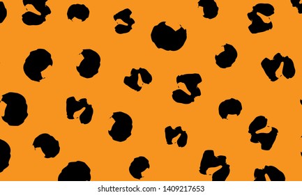 Leopard print. Animal skin pattern. Leopard texture. Panther skin background. Vector.