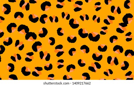 Leopard print. Animal skin pattern. Leopard texture. Panther skin background. Vector.