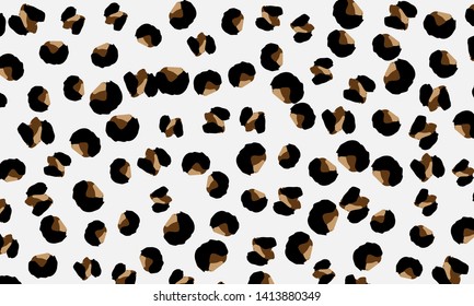 Leopard print. Animal skin pattern. Leopard texture. Panther skin background. Vector.