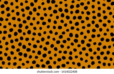 Leopard print. Animal skin pattern. Leopard texture. Panther skin background. Vector.