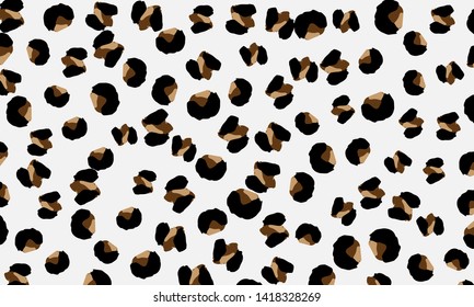 Leopard print. Animal skin pattern. Leopard texture. Panther skin background. Vector.