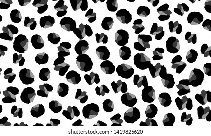 Leopard print. Animal skin pattern. Black leopard pattern. Panther skin background. Vector.