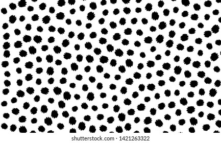 Leopard print. Animal skin pattern. Black leopard pattern. Panther skin background. Vector.
