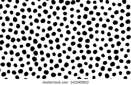 Leopard print. Animal skin pattern. Black leopard pattern. Panther skin background. Vector.